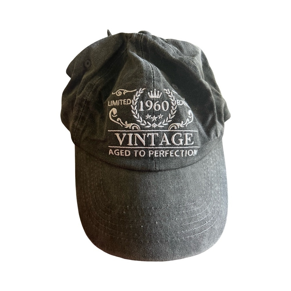 Limited 1960 Vintage Aged to Perfection Gray Adjustable Hat – NEW